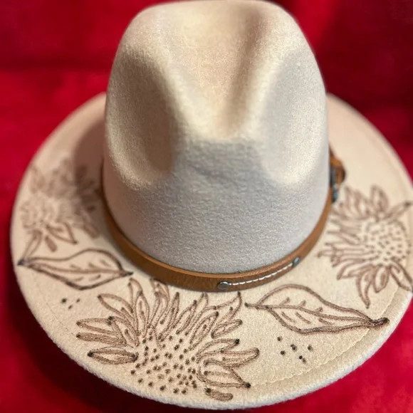 Accessories | Fadora Felt Brim Hat One Of A Kind With Hand  display picture 2